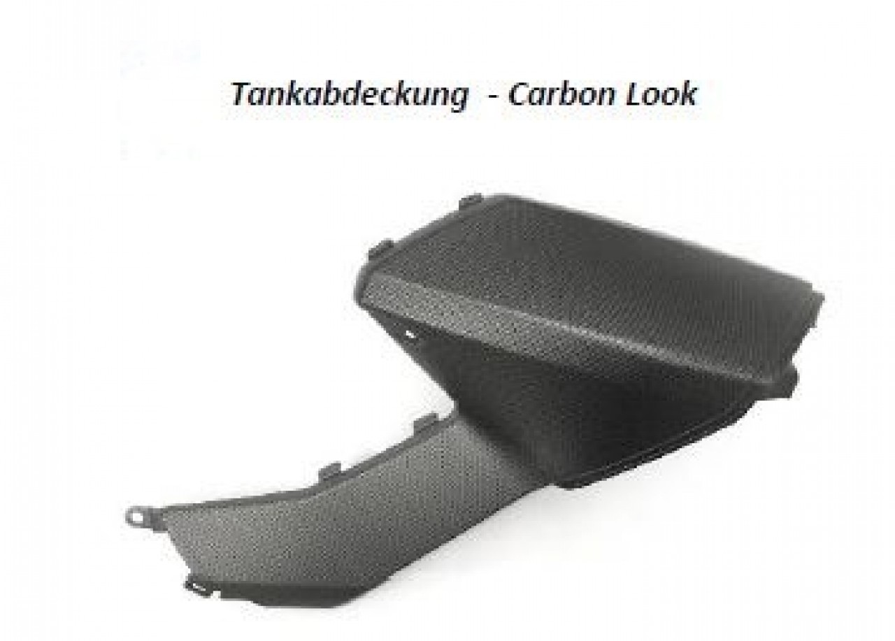 Tankdeksel, kunststof, links, carbon voor Aprilia Shiver 900