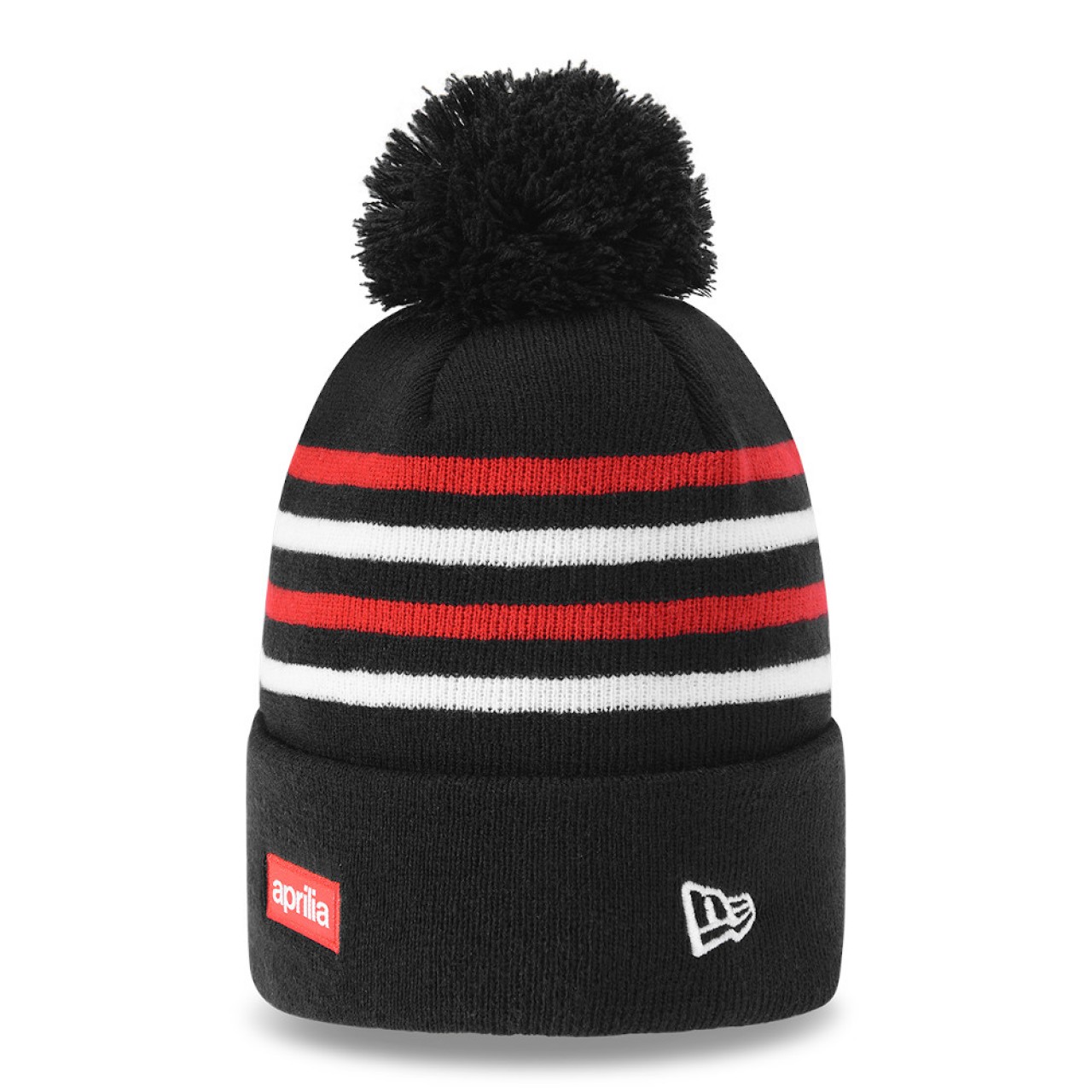 Aprilia gebreide pet NEW ERA zwart, rood, wit