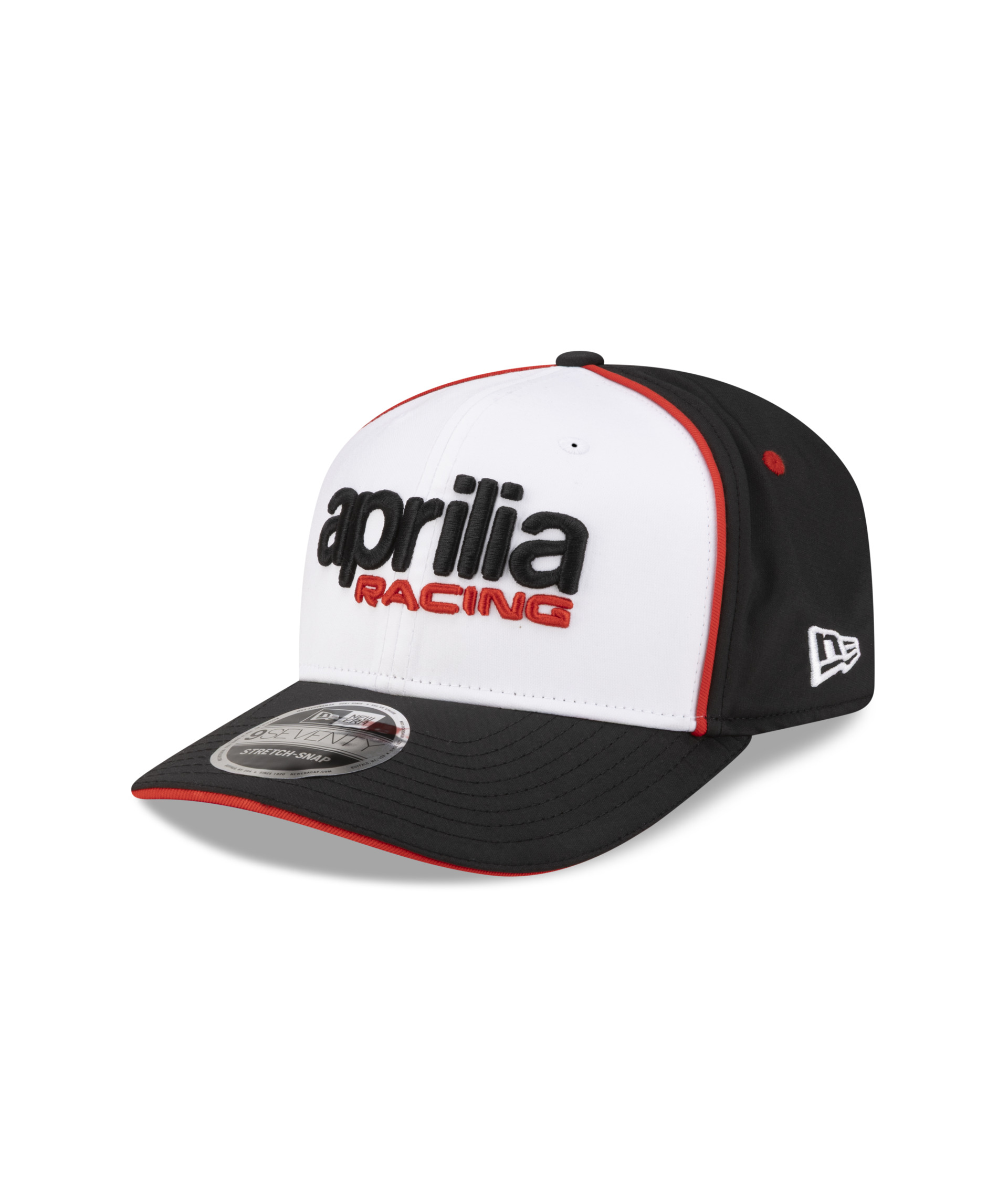 Aprilia Racing Team 2026 baseballpet New Era 9Seventy zwart-wit
