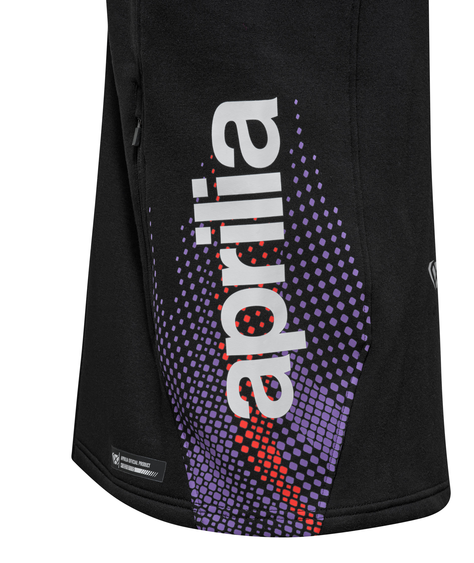 Aprilia-sweatshirt met rits Racing Team Replica 2026 voor heren, zwart