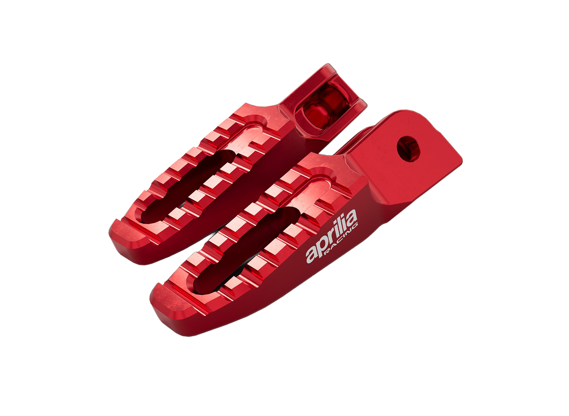 Aluminium voetsteunen rood voor Aprilia 457 (24-) / Tuono 457 (25-)