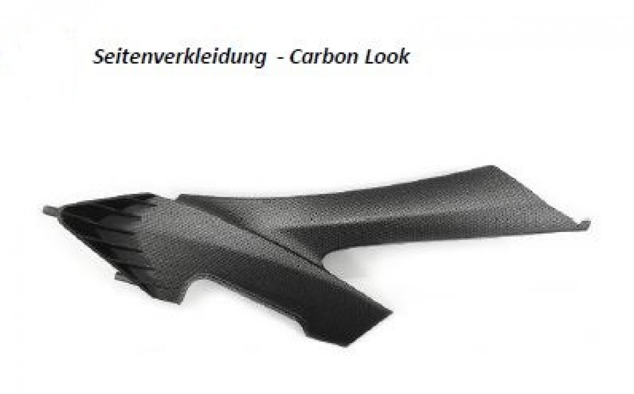 Zijpaneel, kunststof, links, carbon