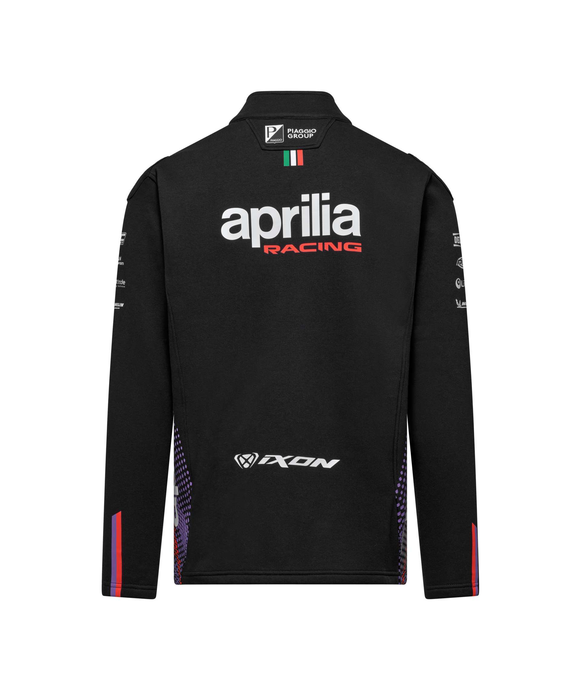 Aprilia-sweatshirt met rits Racing Team Replica 2026 voor heren, zwart