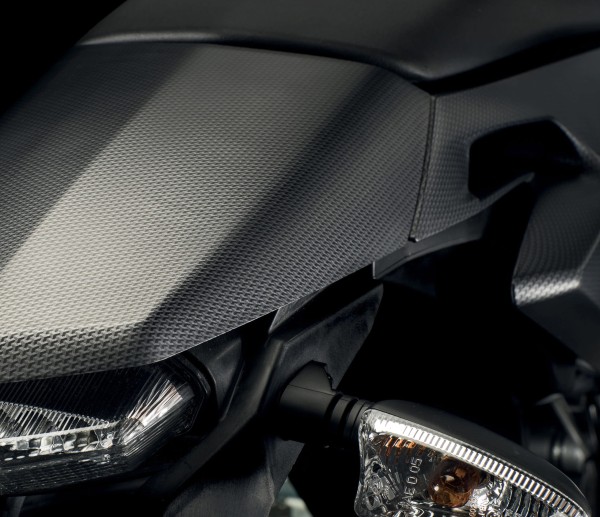 Achterkuip, zwart, carbonlook voor RX50 Factory, SX50, SX50 Factory, Motard